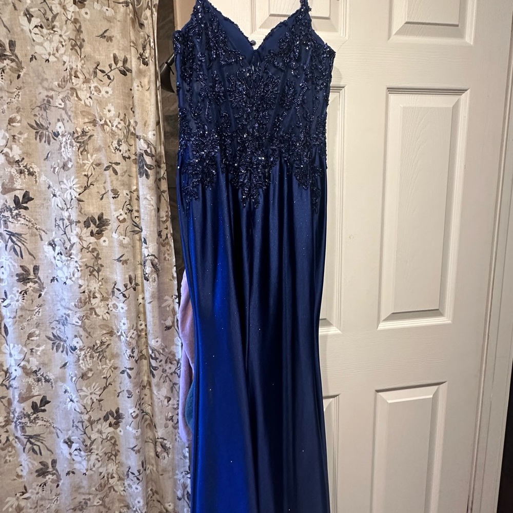Long blue corset dress never worn